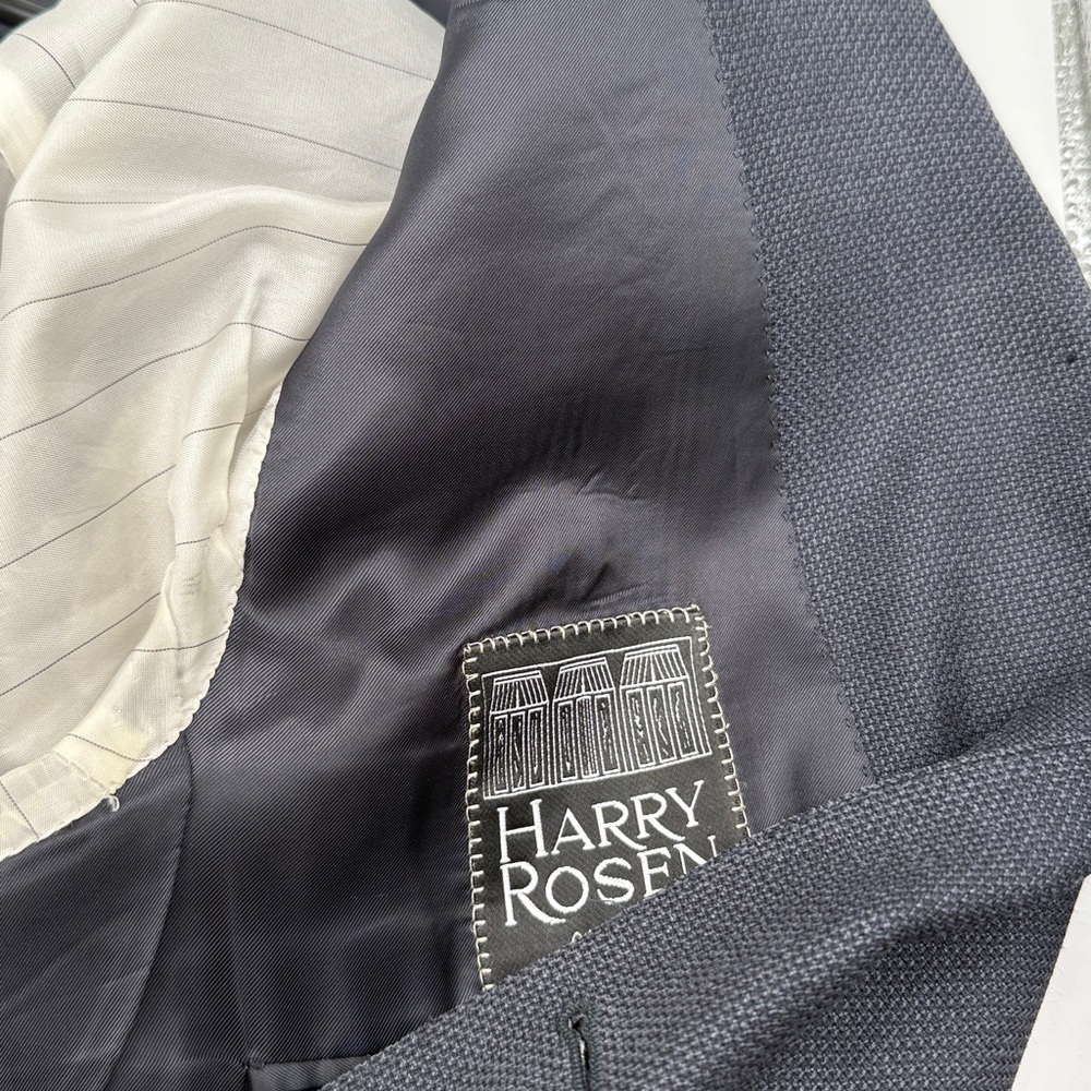 Canali dark Navy Textured Blazer - Picture 6 of 7